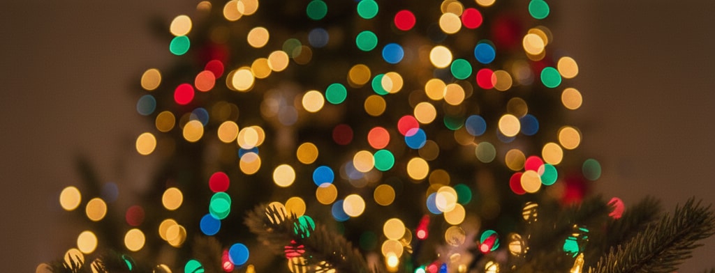 bokeh christmas lights Manhattan